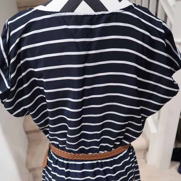 Striped Dress with Belt - Picture 5 of 7